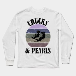 Chucks and Pearls Vintage Long Sleeve T-Shirt